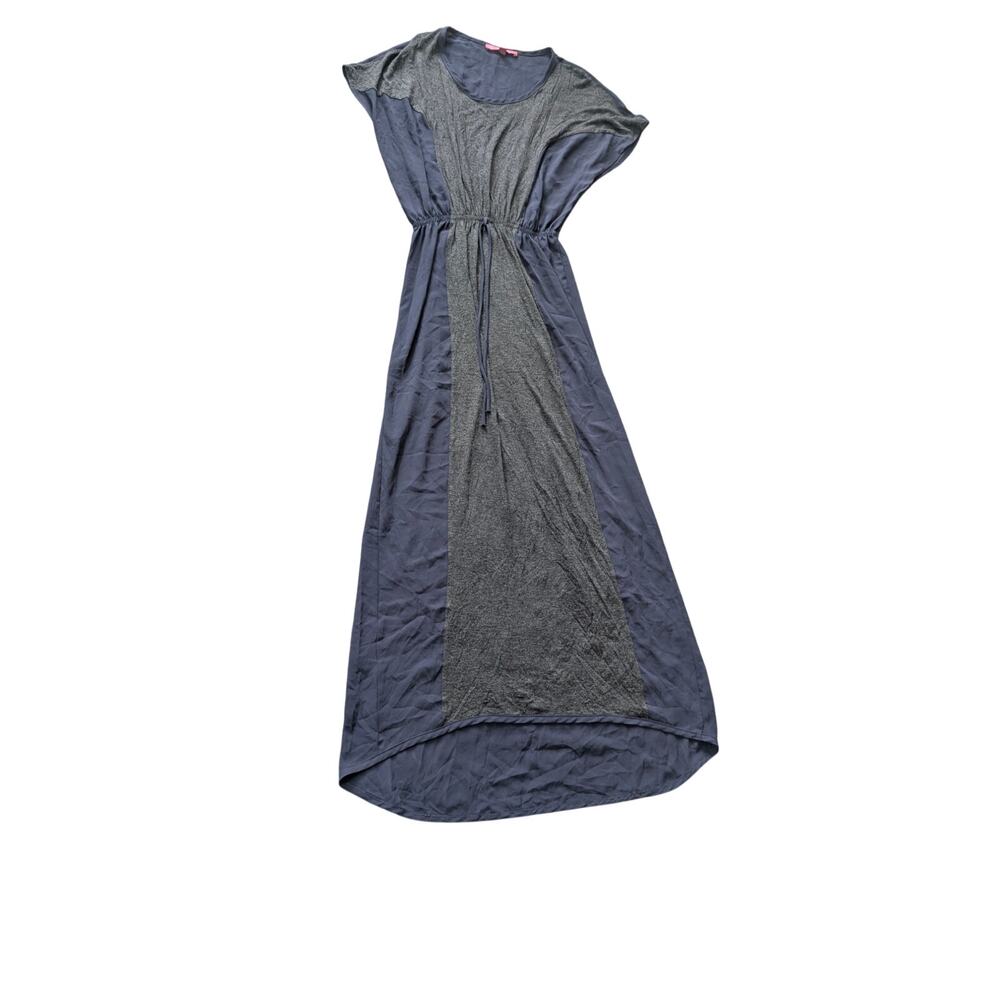 Malloy Navy Blue Ruched Maxi Dress Size Small EUC